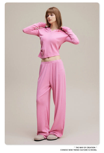 ZODF Sexy Women Autumn Washed 275gsm Hooded T Shirt Ladies Girls Slim Fit Distressed Side Pleated T-Shirts Tees HY1149