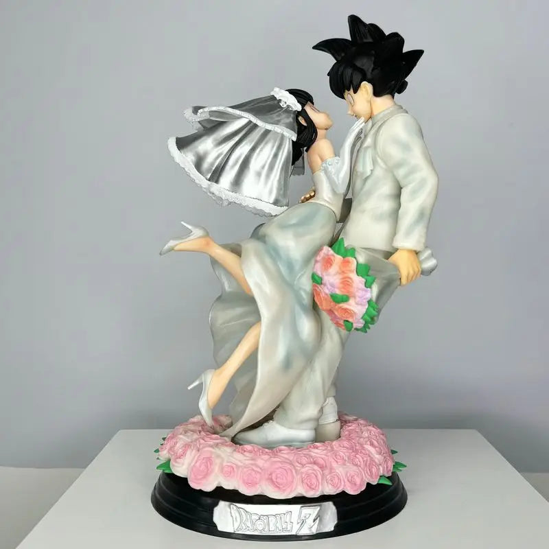 New Hot Dragon Ball Goku Wedding Statue Anime Figure Model Collectible Desktop Decoration Ornament Gifts For Couples
