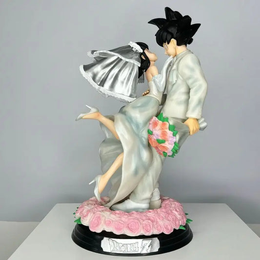 New Hot Dragon Ball Goku Wedding Statue Anime Figure Model Collectible Desktop Decoration Ornament Gifts For Couples