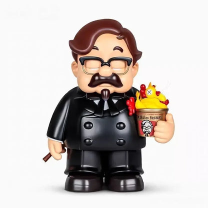 Fried Chicken Godfather's Anime Figure KFC Colonel's Grandpa Toys Action Figurine PVC Statue Model Desk Collection Decor Gifts