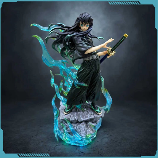 32cm Demon Slayer Anime Figure Tokitou Muichirou Action Figure Pvc Gk Statue Figurine Model Collection Room Decora Desk Toy Gift