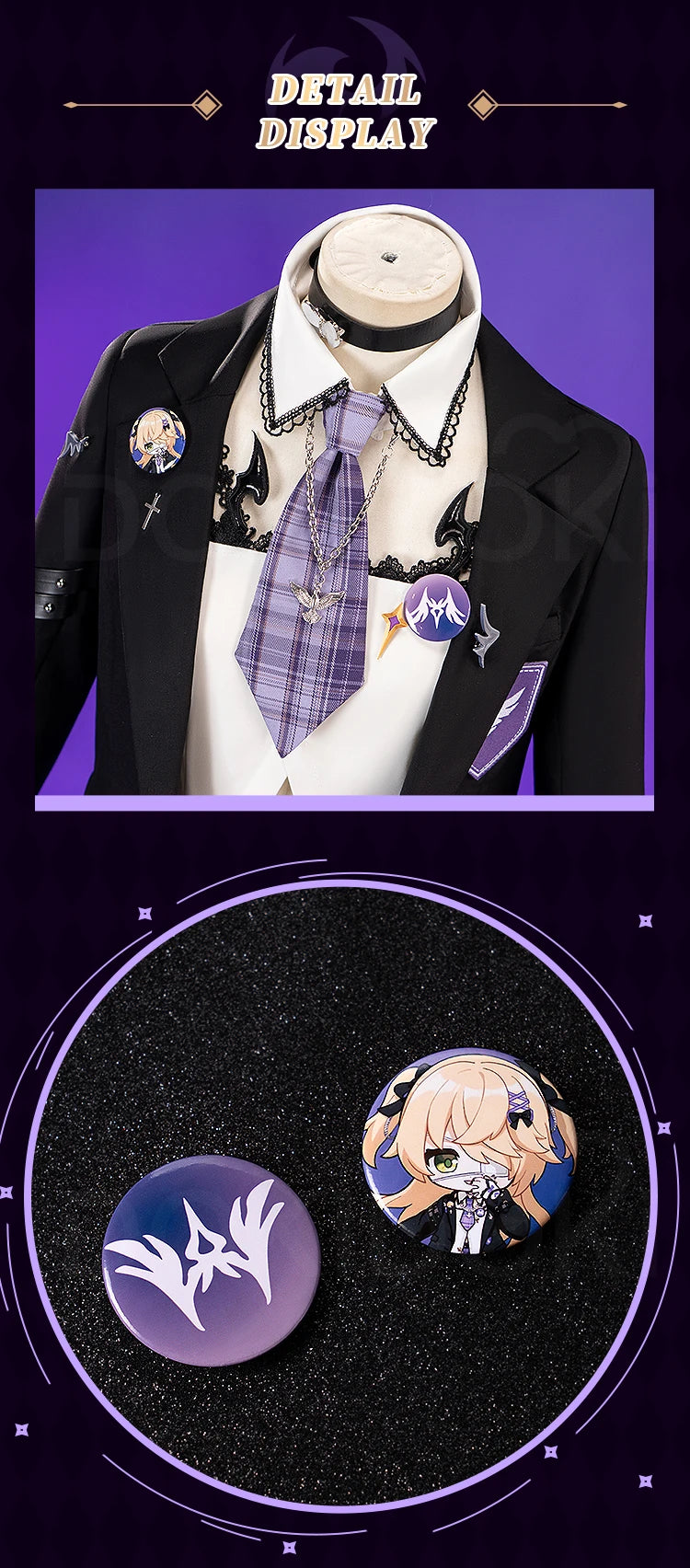 Fischl Cosplay Costume Game Genshin Impact DokiDoki-R Fischl School Uniform Cosplay Women Daily Costume