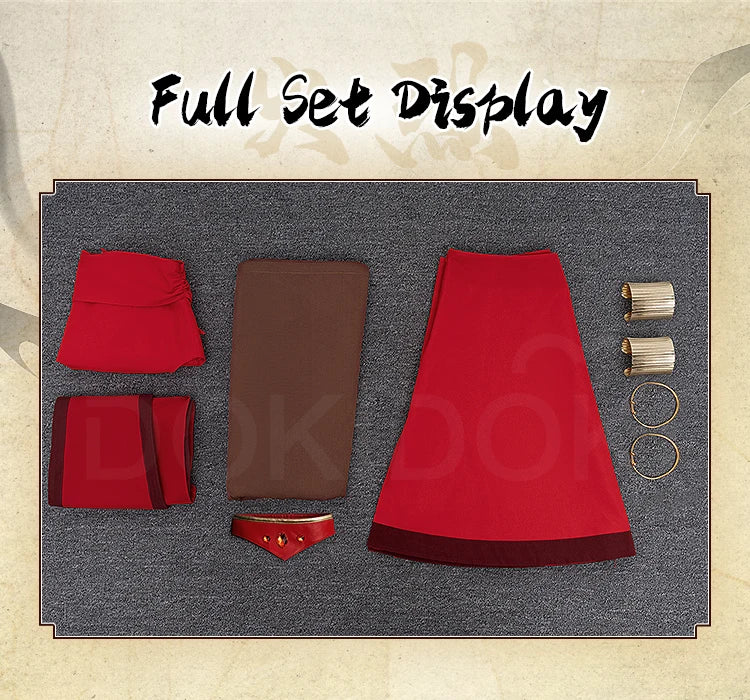Katara Cosplay Costume Anime Cosplay【S-3XL】DokiDoki-R Women Red Dress Katara Costume Plus Size