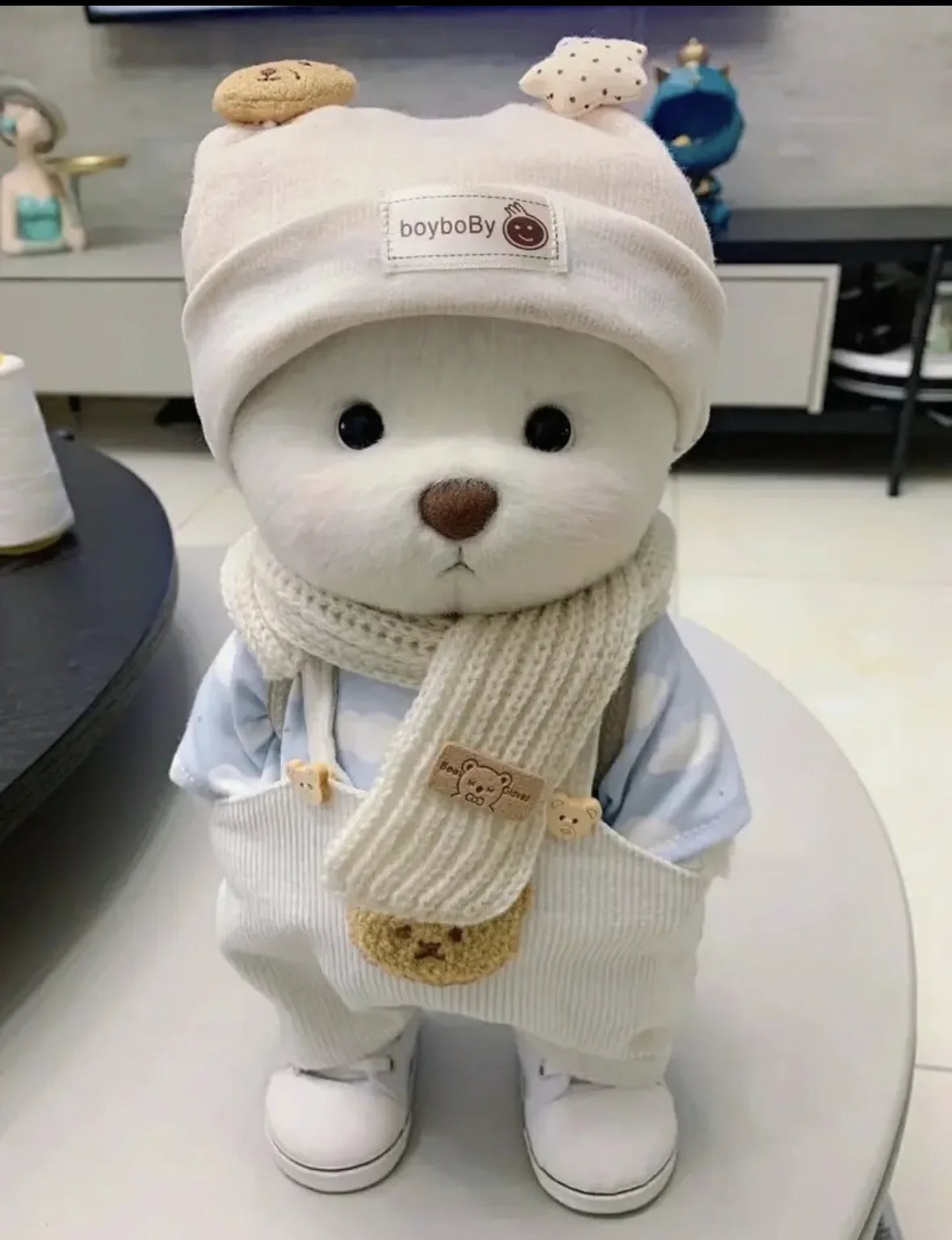 Unique Handmade Brown Bear Plush Toy Change Honey Dress Cloth Baby Girl Hug Cuddly Plushie Doll for Kids Christmas Gift For Kids