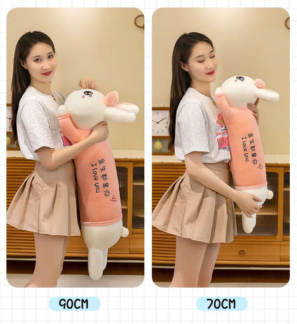 New 70-110cm Cute Rabbit Girlfriend Pillow Plush Toys Stuffed Pause Office Nap Sleep Pillow Cushion Gift Doll for Kids Girls