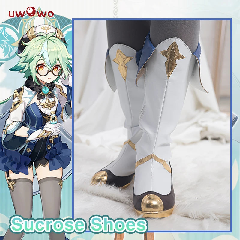 UWOWO Genshin Impact Shoes Sucrose Shoes Anemo Mondstadt Female Cosplay Shoes