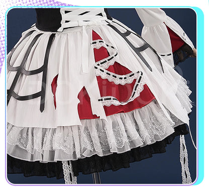 IN STOCK Akiyamaa Mizuki Mikuu Cosplay Costume Game Cosplay【XS-2XL】DokiDoki-R Women White Lolita Dress Mizu5 Cosplay Plus Size