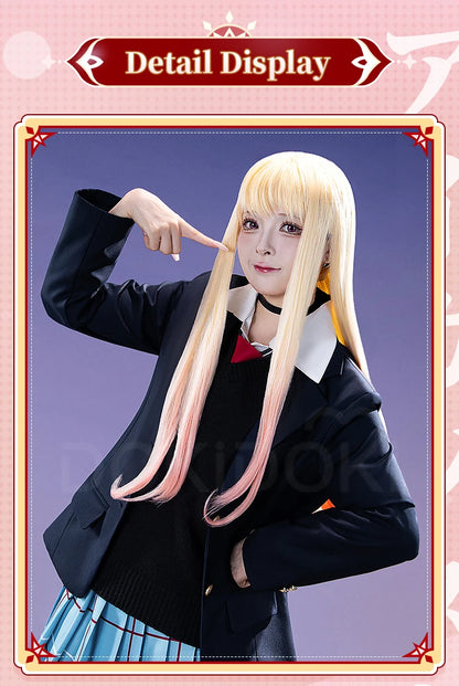 Kitagawa Marin Cosplay Costume Anime DokiDoki-R Women School Uniform JK Dress Black Suit Jacket Marin Cosplay Costume
