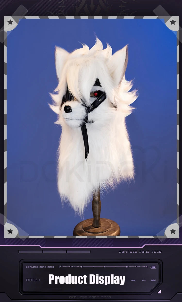 Seth Ellen Joe Hoshimi MiyabI Ju Fufu Von Lycaon Tail Ears Cosplay Props Game Zenless Zone Zero DokiDoki 125cm Tail Halloween