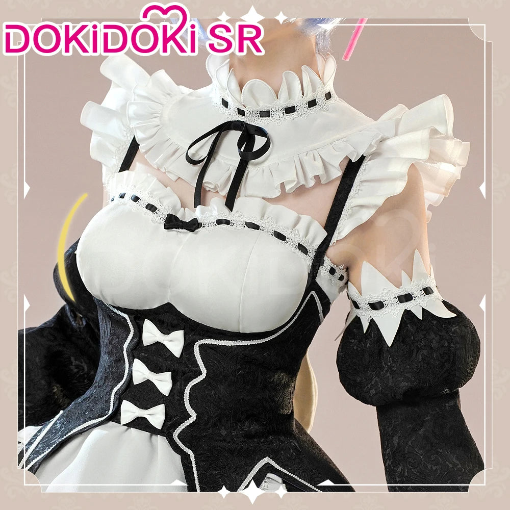 IN STOCK Remm/Ramm Cosplay Costume Anime Cosplay DokiDoki-SR Women Cute Maid Uniform Costume Remm Cosplay