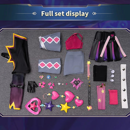 IN STOCK Jinxx Cosplay Costume Game DokiDoki-R Women Cute Pink Dress Valentine Costume Jinxx Cosplay