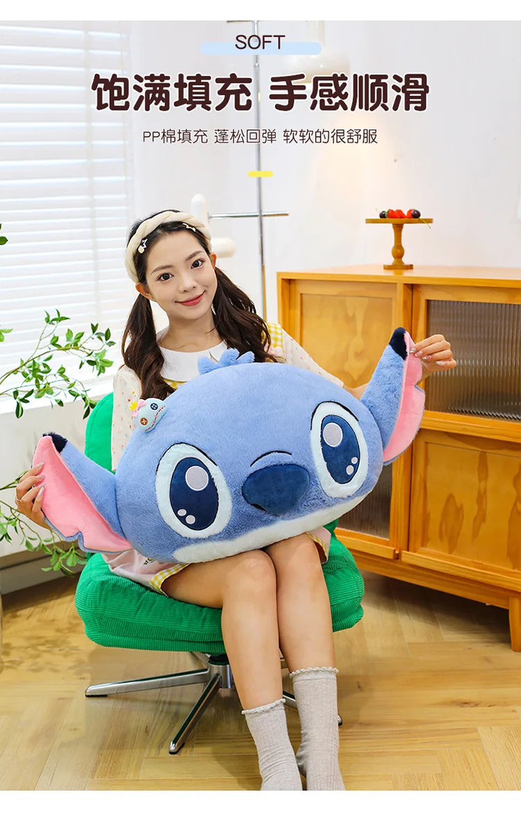 40x80cm Big Size Stitch Disney Anime Plush Stuffed Doll Cartoon Room Decoration Plush Pillow Children's Holiday Gift