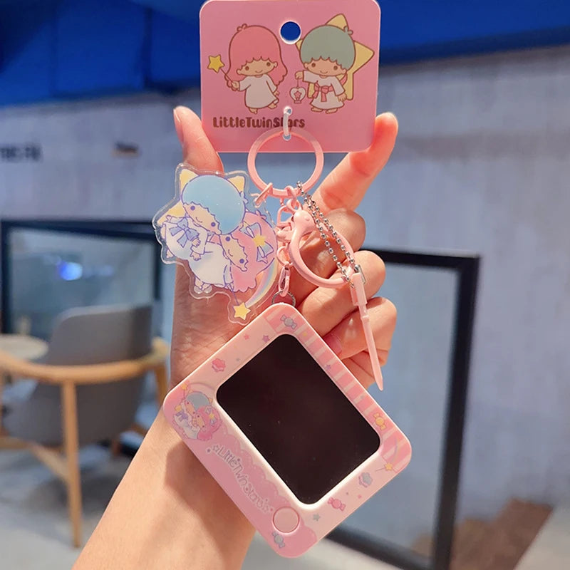 Sanrio Hello Kitty Kuromi Melody Pachacoo Cinnamoroll Hangyodon Gudetama Graffiti Toy Keychain Birthday Gift
