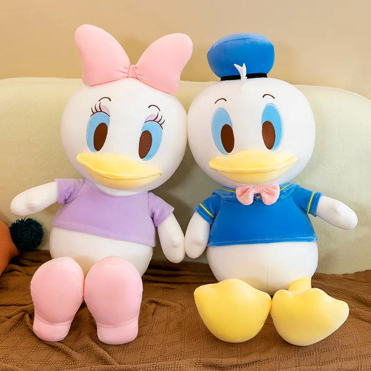 Disney Donald Duck Daisy Giant Plush Dolls Hot Toys Kawaii Soft Pillow Stuffed Animal Couple Dolls Birthday Xmas Gifts for Kids