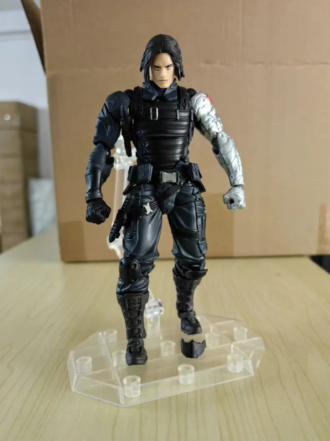 Kaiyodo Winter Soldier Revoltech AMAZING YAMAGUCHI Bucky Barnes Captain America Anime Action Figures toy birthday TOYS gifts