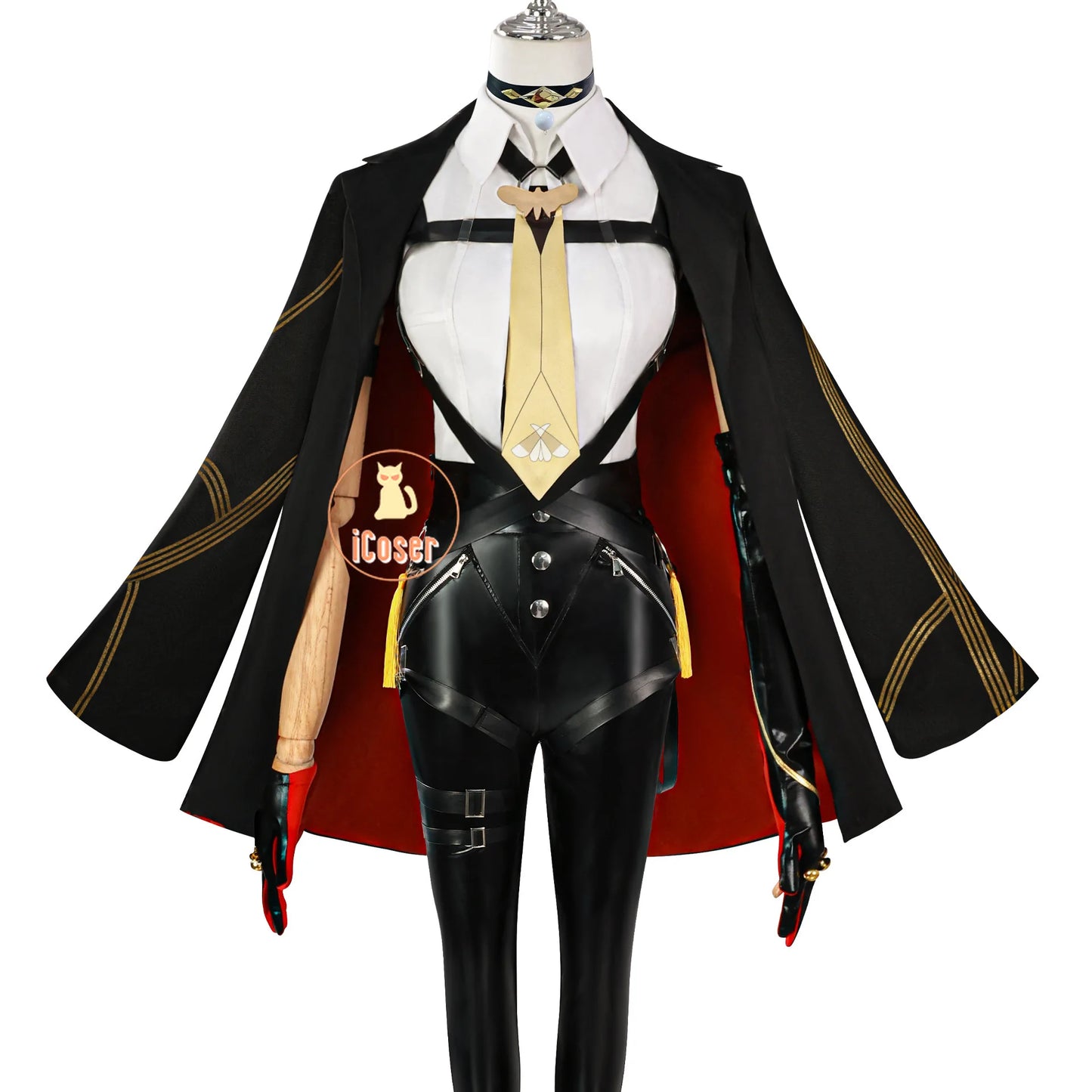 Zenless Zone Zero Evelyn Chevalier Cosplay Costume Uniform Headwear Earrings Stars of Lyra Halloween for Women Girls Carnival