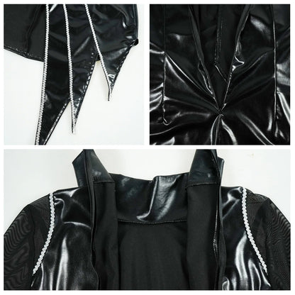 KPop Demon Hunters Mira Cosplay Costume Black Leather Combat Uniform Huntrix Gothic Punk Halloween Party for Women Girls iCoser