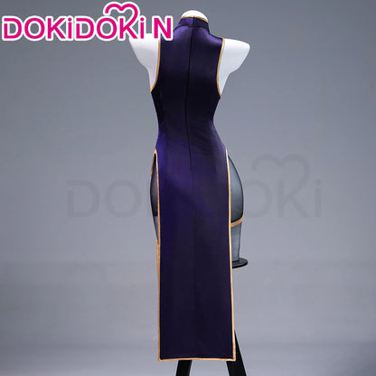 Mikuu Cosplay Costume【S-2XL】DokiDoki-N Mikku Cosplay Cheongsam Women Sexy Purple Dress Halloween Little Zombie Plus Size