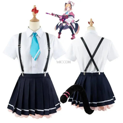 Blue Archive Saiba Momoi Cosplay Costume Set Polyester Asian Size