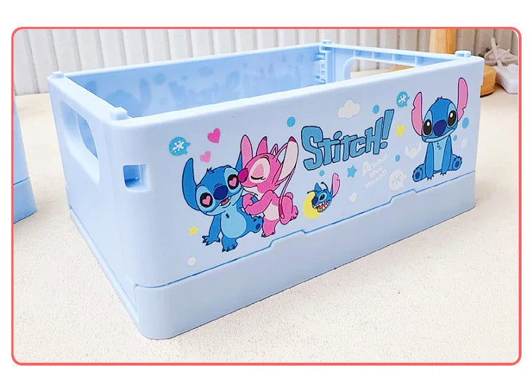 New Stitch Folding Storage Box Interstellar Baby Stitch Stacking Music Desktop Stationery Storage Rack