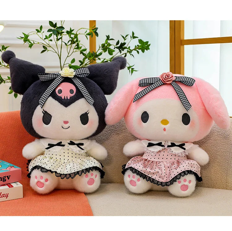 Sanrio Big Size 80cm Cute Kuromi My Melody Soft Stuffed Sofa Body Throw Pillow Plush Toys Dolls Kawaii Room Decor Holiday Gifts