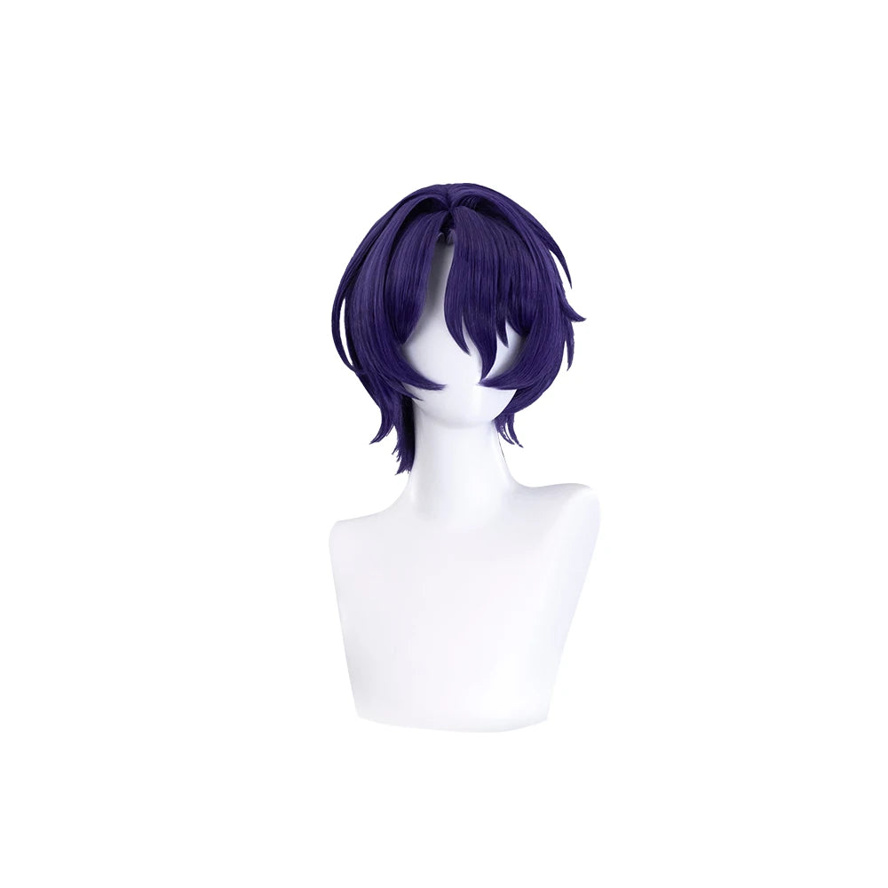 IN STOCK Dr. Ratio Wig Game Honkai: Star Rail Cosplay Wig DokiDoki Men 35 Short Hair Dr. Ratio Cosplay Headdress Rings Free Cap