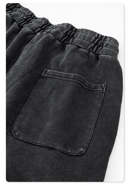 ZODF New Autumn Winter Men Washed 400gsm Sweatpant Unisex Loose Heavyweigh Cotton Sport Joggers Pants Streetwears HY0893