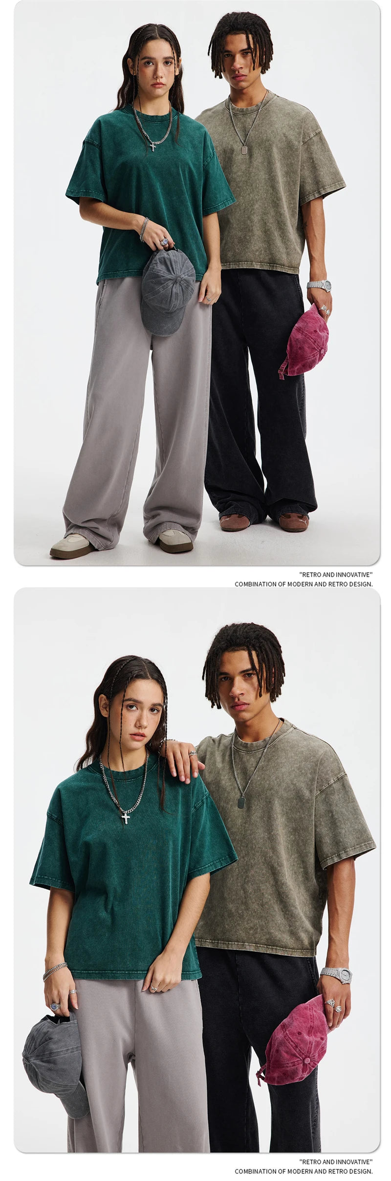 ZODF New Hip Hop Washed Cotton Boxy T-Shirts For Men Unisex Retro Loose Fit Basic Short Version T Shirt Brand Tops HY1076