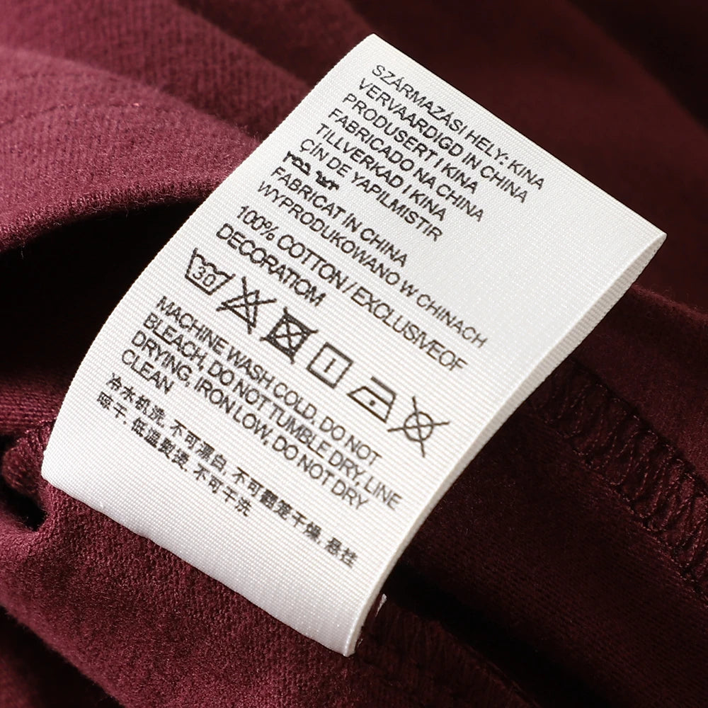 2025 Autumn New American Retro Long-sleeved O-neck Letter Printed T-shirt Men's Fashion 100% Cotton Washed Casual Sport Tops