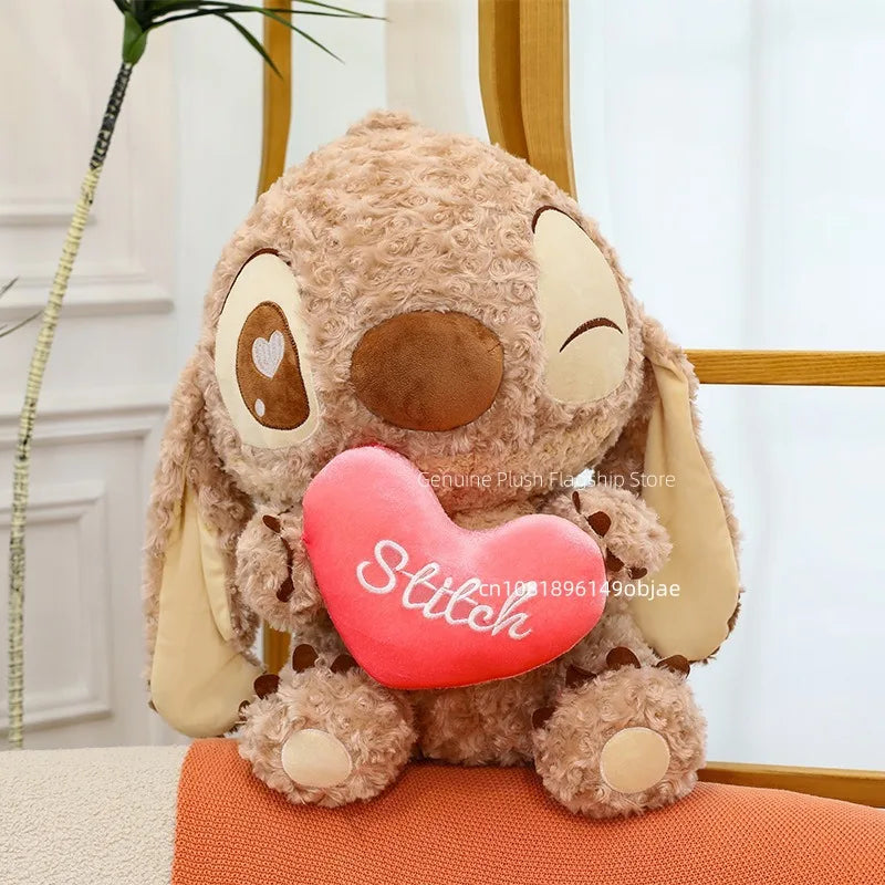 45/60/70cm Big Size Curly Stitch Disney Anime Plush Stuffed Doll Kawaii Coffee Plushies Pillow Ornaments Children's Holiday Gift