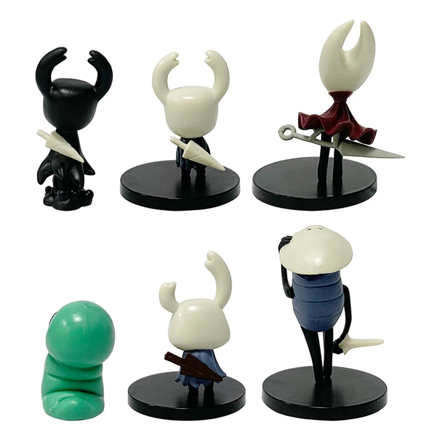 6Pcs/Set Game Hollow Knight: Silksong Figure Kawaii Q Version Little Knight Anime Figure Wasp Girl Figurine PVC Collection Toys