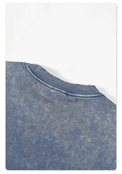 ZODF Vintage 2024 Summer Men Washed Solid 230gsm T-Shirts Unisex Ripped Breathable Quick Dry Cooling Feeling T Shirt Tees HY0801