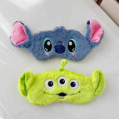 Cartoon Eyeshade for Sleeping Lotso Hamm Eye Patch Shading Dumbo Stitch Eyepatch Girl Travel Relax Cover Eye Mask Health