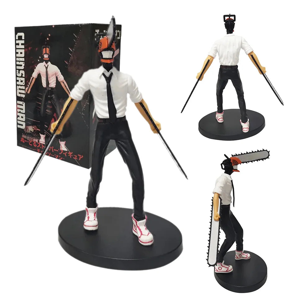 Viral Chainsaw Man Denji Collectible Figure - Car & Room Dual-Use Decoration, Poseable Doll, Christmas & New Year Holiday