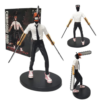 Viral Chainsaw Man Denji Collectible Figure - Car & Room Dual-Use Decoration, Poseable Doll, Christmas & New Year Holiday