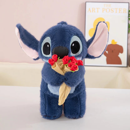 30/45CM Disney Lilo and Stitch Plush Toy Cartoon Anime Stuffed Kawaii Rose Soft Stich Doll Plushie Kids Birthday Xmas Gifts