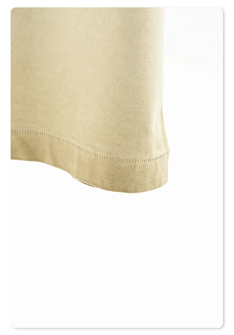 ZODF 2025 Summer Washed 275gsm Solid Cotton T-shirt For Men Unisex Oversized Short Sleeve T Shits Brand Tops HY0981