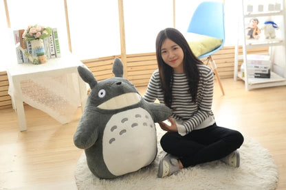 Cartoon Totoro With Lotus Leaf Plush Toy Soft Stuffed Movie Anime Totoro Plushies Throw Pillow Japanese Style Doll Gifts Girl