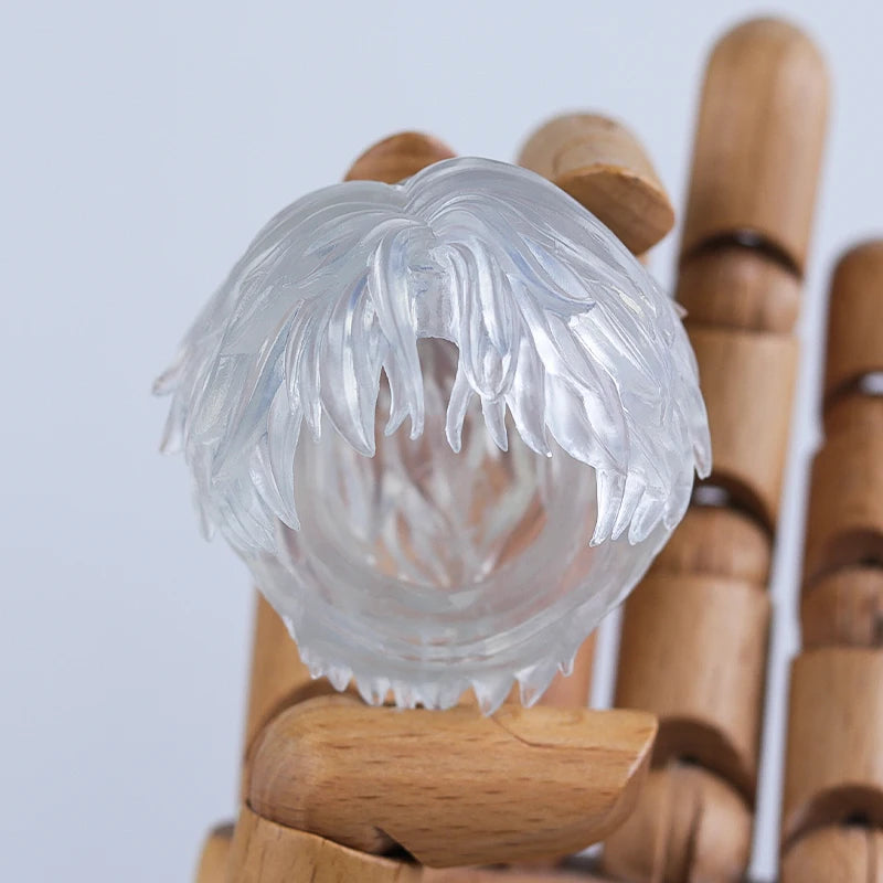 OB11 Transparent Parts Head Shell replacement Korean style Plastic Hair Transparent Replacement Doll Hair Head Mold For Obitsu11