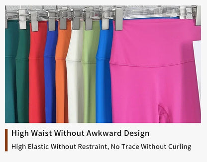 Women High Waist Seamless Breathable Yoga Pants Naked Feeling Leggings for Gym Running Cycling