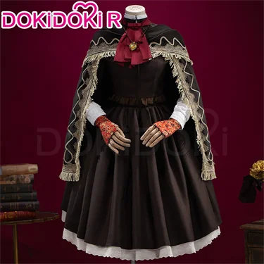 The Doll Gehrman Lady Maria Cosplay Shoes Game Bloodborne Cosplay DokiDoki Men Hunter Black Brown Boots Gehrman Halloween Shoes