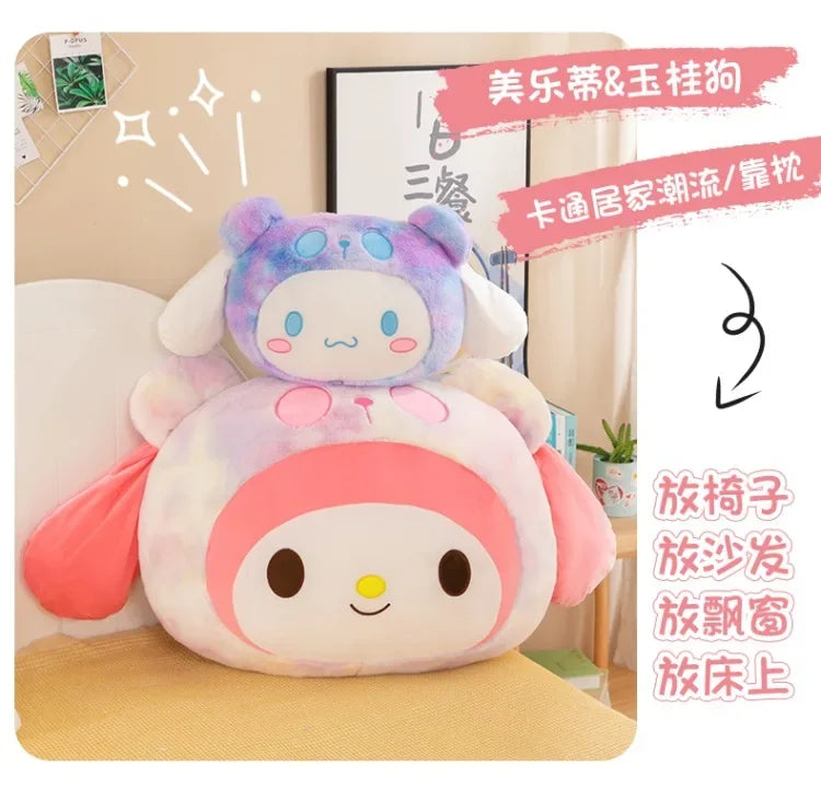 New Sanrio Plush Kuromi Plush Toys Kawaii Cute Cartoon Plush Toys Lovely Anime Pillow Stuffed Doll Kids Girl Toy Birthday Gift