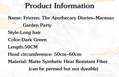 IN STOCK UWOWO Anime Thee Apothecaryy Diariess Maomao Garden Party Hanfuu Cosplay Wig Long Green Hair