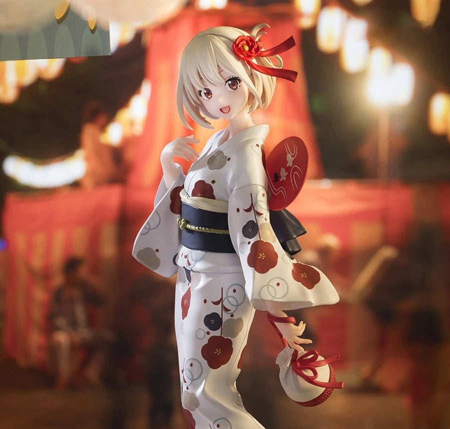 20cm Lycoris Recoil Anime Figure Bathrobe Nishikigi Chisato Action Figure Kawaii Inoue Takina Figurine PVC Collection Model Toys