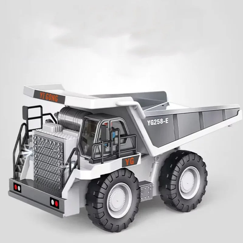 RC Excavator Bulldozer Truck Toy for Boys 2.4G Remote Control Dumper Engineering Vehicle Tractor Crawler Birthday Gift