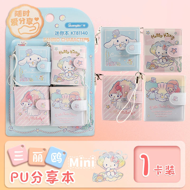 Sanrio Cartoon Mini Notepad Kawaii My Melody Kuromi Cinnamoroll Notebook Portable Pocket Hand Book Stationery Students Supplies