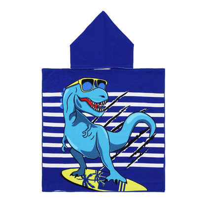 Bath Robe for Kids Bathing Towels Boys Hooded Microfiber Unicorn Beach Towel Robes Girls Stitch Cape Towels Poncho