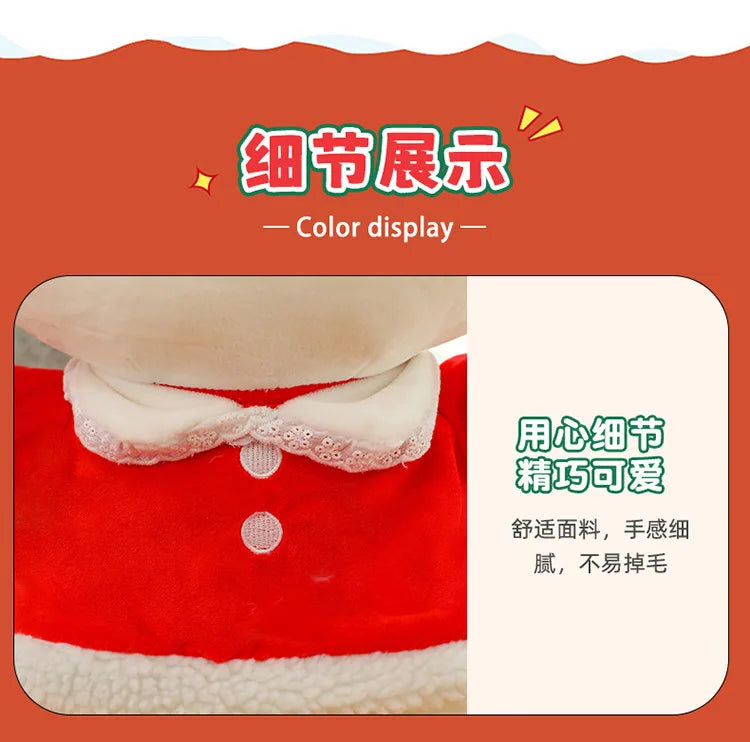 New Sanrio Hallo Kitty Plush Toy Doll Pillow Christmas Kt Cat Plush Toy Cute Hat Kitty Doll Katie Cat Pillow Girl Holiday Gifts