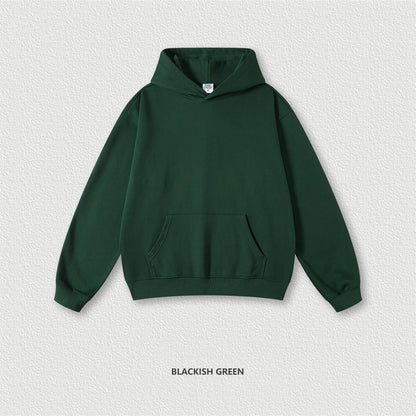 ZODF New Winter 440gsm Terry Hooded Hoodies For Men Retro Unisex Couple Loose Oversized Solid Pullovers Streetwears HY0664