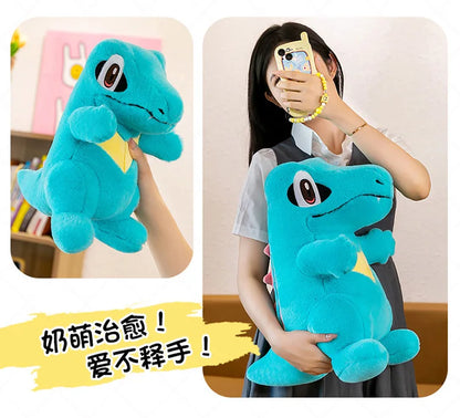 80CM Big Size Pokemon Totodile Plushies Waninoko Peluche Cartoon Anime Kawaii Ornament Comfortable Soft Doll Children Toy Gift